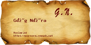 Góg Nóra névjegykártya